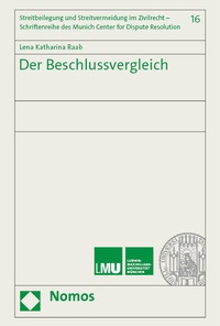 Abbildung von: Der Beschlussvergleich - Nomos
