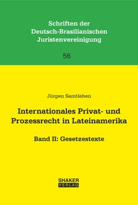 Abbildung von: Internationales Privat- und Prozessrecht in Lateinamerika - Shaker