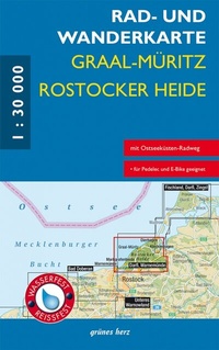 Abbildung von: Rad- und Wanderkarte Graal-Müritz, Rostocker Heide - grünes herz