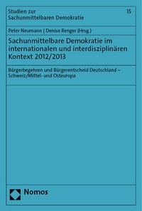 Abbildung von: Sachunmittelbare Demokratie im internationalen und interdisziplinären Kontext 2012/2013 - Nomos