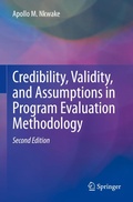 Cover: Credibility, Validity, and Assumptions in Program Evaluation Methodology - Springer