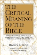 Cover: The Critical Meaning of the Bible - Paulist Press International,U.S.