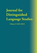 Cover: Journal for Distinguished Language Studies Volume 8 (2021-2022) - Msi Press
