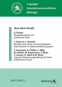 Abbildung von: Leipziger Sportwissenschaftliche Beiträge - Lehmanns Media