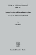 Cover: Herrschaft und Indoktrination. - Duncker & Humblot