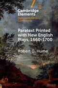 Cover: Paratext Printed with New English Plays, 1660-1700 - Cambridge University Press