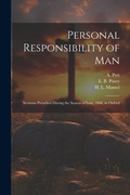 Cover: Personal Responsibility of Man - Legare Street Press