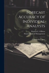 Enlarge image Cover: Forecast Accuracy of Individual Analysts - Legare Street Press
