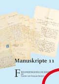 Cover: Manuskripte 11 - Freundesges. d. Goethe- und Schiller-Archivs Weimar