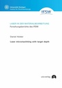 Cover: Laser micromachining with target depth - utzverlag