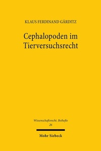Abbildung von: Cephalopoden im Tierversuchsrecht - Mohr Siebeck