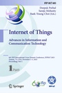 Cover: Internet of Things. Advances in Information and Communication Technology - Springer