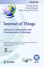 Cover: Internet of Things. Advances in Information and Communication Technology - Springer