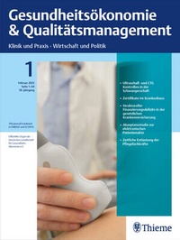 Abbildung von: Gesundheitsökonomie & Qualitätsmanagement - Thieme