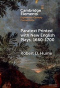 Cover: Paratext Printed with New English Plays, 1660-1700 - Cambridge University Press