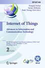 Cover: Internet of Things. Advances in Information and Communication Technology - Springer