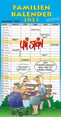 Bild vergrößern Bild: Uli Stein Familienkalender 2025: Familienplaner mit 5 Spalten - Lappan