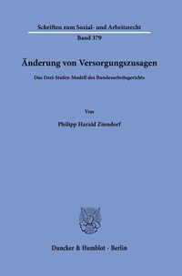 Abbildung von: Änderung von Versorgungszusagen. - Duncker & Humblot