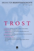 Cover: Archiv f&uuml;r Begriffsgeschichte. Band 65,1 - Meiner