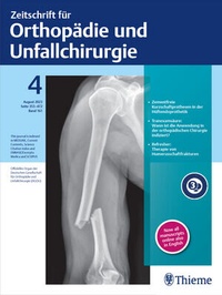 Abbildung von: Zeitschrift für Orthopädie und Unfallchirurgie - Thieme
