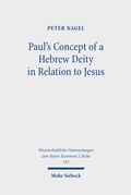 Cover: Paul's Concept of a Hebrew Deity in Relation to Jesus - Mohr Siebeck
