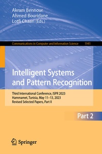 Enlarge image Cover: Intelligent Systems and Pattern Recognition - Springer