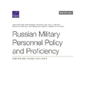 Cover: Russian Military Personnel Policy and Proficiency - RAND Corporation