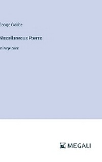 Enlarge image Cover: Miscellaneous Poems - Megali Verlag
