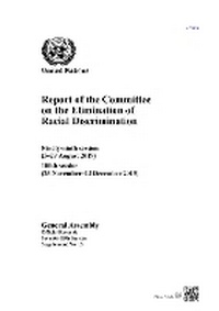 Enlarge image Cover: Report of the Committee on the Elimination of Racial Discrimination - United Nations