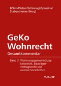 Cover: GeKo Wohnrecht Gesamtkommentar Band 3 - Manz