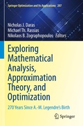 Cover: Exploring Mathematical Analysis, Approximation Theory, and Optimization - Springer