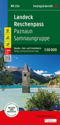 Abbildung von: Landeck - Reschenpass, Wander-, Rad- und Freizeitkarte 1:50.000, freytag & berndt, WK 254 - Freytag-Berndt und ARTARIA