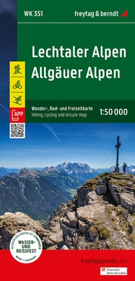 Abbildung von: Lechtaler Alpen - Allgäuer Alpen, Wander-, Rad- und Freizeitkarte 1:50.000, freytag & berndt, WK 351 - Freytag-Berndt und ARTARIA