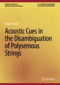 Cover: Acoustic Cues in the Disambiguation of Polysemous Strings - Springer