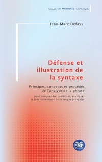 Abbildung von: Defense et illustration de la syntaxe - EME Editions