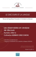 Cover: Les observables en analyse de discours - EME Editions