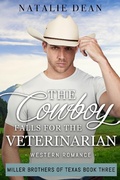 Cover: The Cowboy Falls for the Veterinarian (Miller Brothers of Texas, #3) - Kenzo Publishing