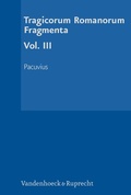 Cover: Tragicorum Romanorum Fragmenta. Vol. III - Vandenhoeck & Ruprecht