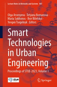 Enlarge image Cover: Smart Technologies in Urban Engineering - Springer