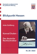Cover: Konrad Duden - Der deutsche Rechtschreiber - Hessische Landeszentrale f. polit. Bild.