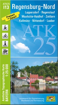 Abbildung von: ATK25-I13 Regensburg-Nord (Amtliche Topographische Karte 1:25000) - Landesamt für Digitalisierung, Breitband und Vermessung, Bayern