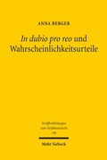 Bild: In dubio pro reo und Wahrscheinlichkeitsurteile - Mohr Siebeck