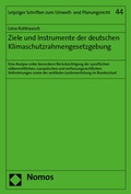 Cover: Ziele und Instrumente der deutschen Klimaschutzrahmengesetzgebung - Nomos