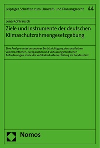 Abbildung von: Ziele und Instrumente der deutschen Klimaschutzrahmengesetzgebung - Nomos