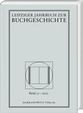 Cover: Leipziger Jahrbuch zur Buchgeschichte 31 (2023) - Harrassowitz Verlag