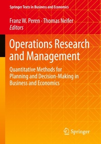 Enlarge image Cover: Operations Research and Management - Springer