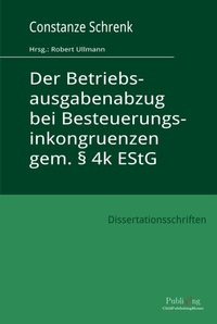 Abbildung von: Der Betriebsausgabenabzug bei Besteuerungsinkongruenzen gem. § 4k EStG - Chi2PublishingHouse