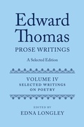 Cover: Edward Thomas: Prose Writings: A Selected Edition - OUP eBook