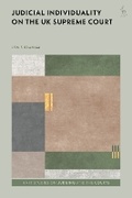 Cover: Judicial Individuality on the UK Supreme Court - Hart Publishing