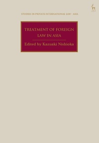 Abbildung von: Treatment of Foreign Law in Asia - Hart Publishing
